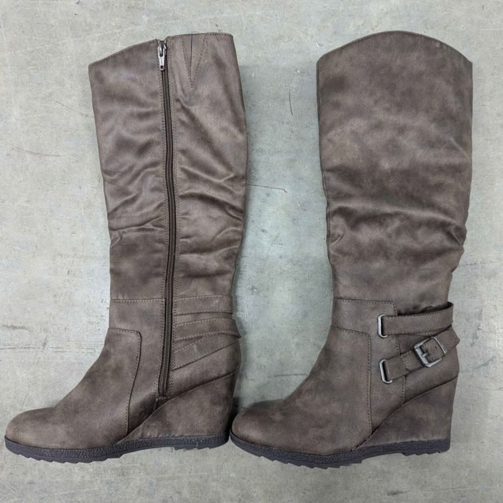 American Rag Wedge Knee-High Boots in Brown